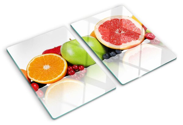 Üveg vágódeszka fényképpel Pasztell színű citrusfélék