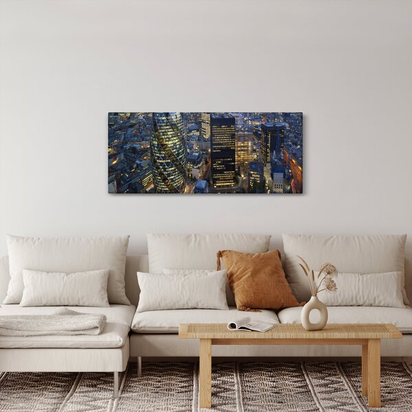 Kép - London esti panorámája (120x50 cm)