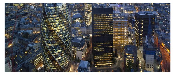Kép - London esti panorámája (120x50 cm)