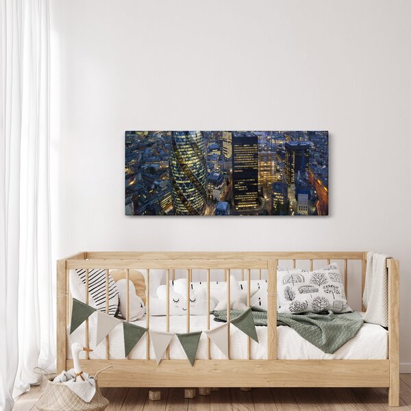 Kép - London esti panorámája (120x50 cm)