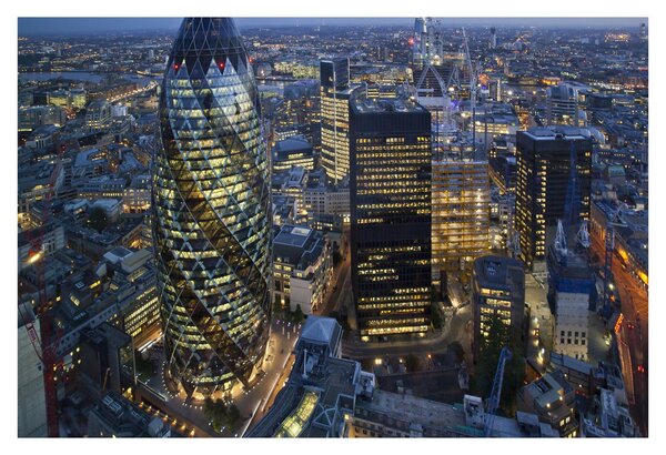 Kép - London esti panorámája (90x60 cm)