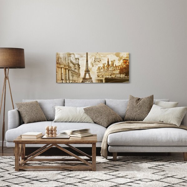 Kép - Párizsi műemlékek (120x50 cm)