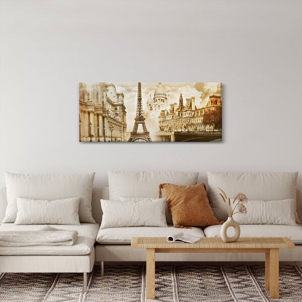 Kép - Párizsi műemlékek (120x50 cm)