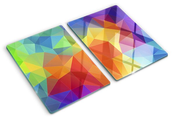 Üveg vágódeszka fényképpel A színes háromszögek geometriája