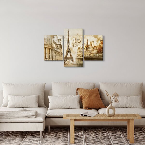 Kép - Párizsi műemlékek (90x60 cm)
