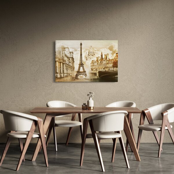 Kép - Párizsi műemlékek (90x60 cm)