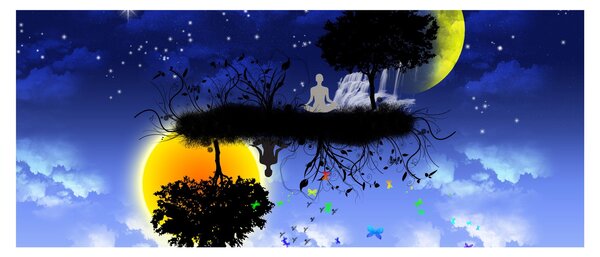 Kép - Az egyensúly tükröződése (120x50 cm)