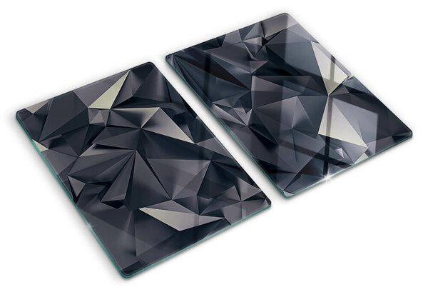 Edzett üveg vágódeszka Geometria a szürke árnyalataiban