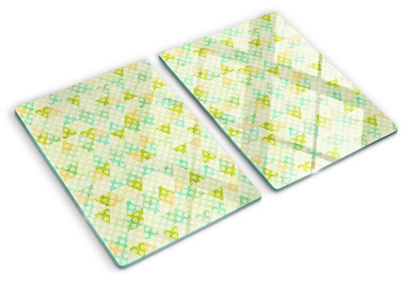 Üveg vágódeszka Geometria pasztell színekben