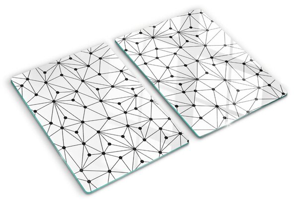 Edzett üveg vágódeszka Rács geometria