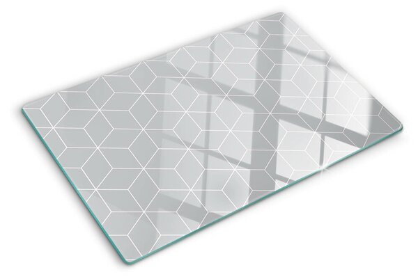 Edzett üveg vágódeszka Hatszögletű geometriai rács