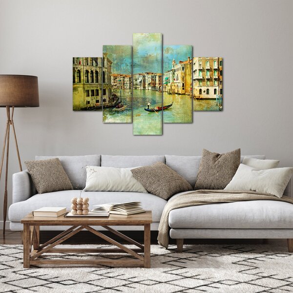 Kép - velencei csatorna és gondolák (150x105 cm)