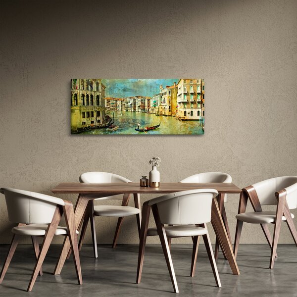 Kép - velencei csatorna és gondolák (120x50 cm)