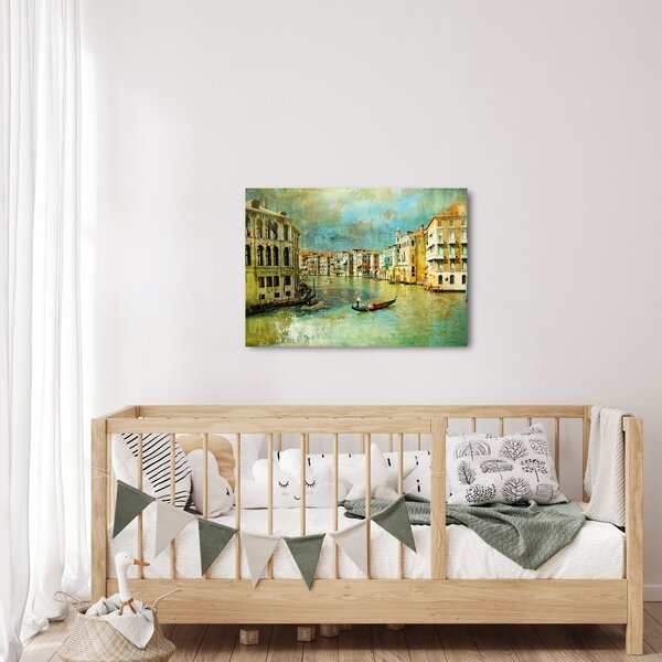 Kép - velencei csatorna és gondolák (70x50 cm)