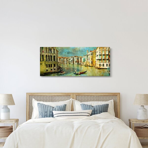 Kép - velencei csatorna és gondolák (120x50 cm)