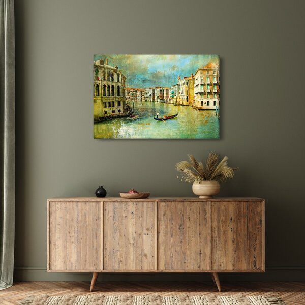 Kép - velencei csatorna és gondolák (90x60 cm)