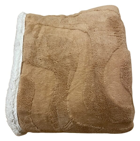 Luxus báránytakaró bézs mikroplüssből 200x230cm TiaHome