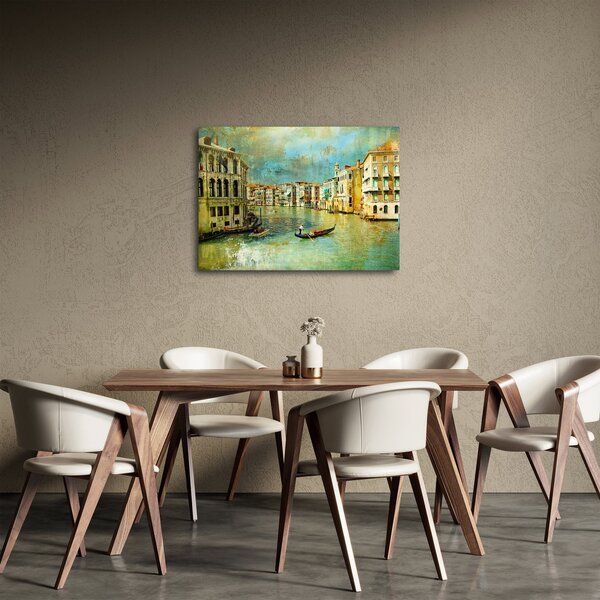Kép - velencei csatorna és gondolák (70x50 cm)