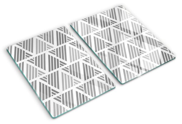 Üveg vágódeszka fényképpel Geometriai minták szürke árnyalatokban
