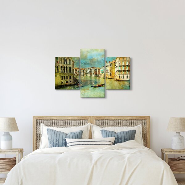 Kép - velencei csatorna és gondolák (90x60 cm)