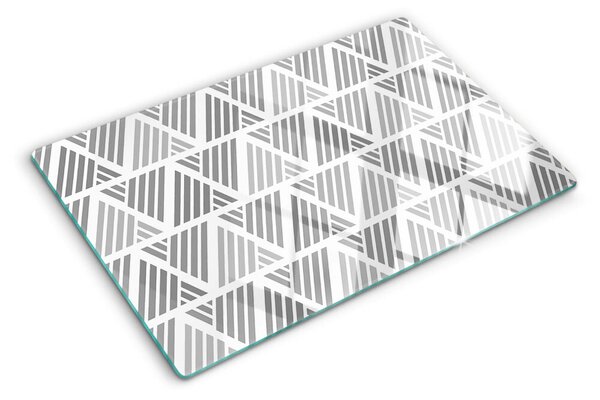 Üveg vágódeszka fényképpel Geometriai minták szürke árnyalatokban