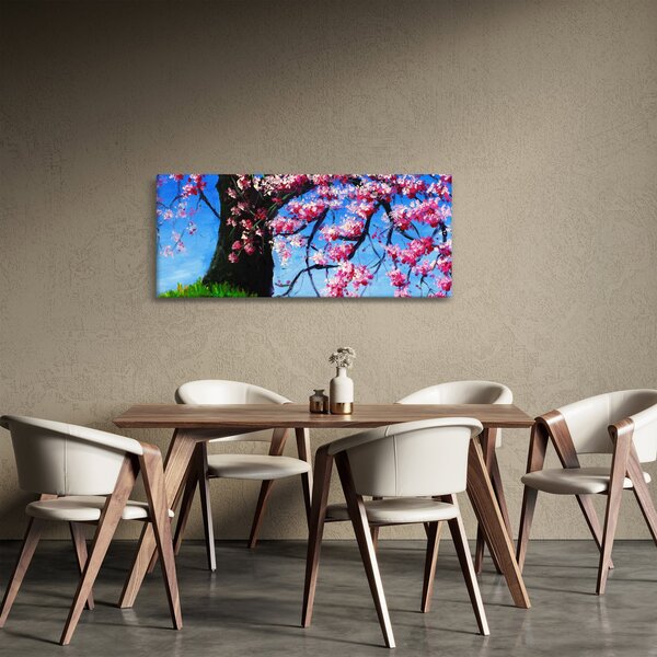 Kép festett cseresznyevirágok (120x50 cm)