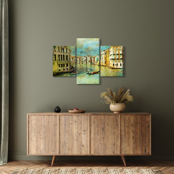 Kép - velencei csatorna és gondolák (90x60 cm)
