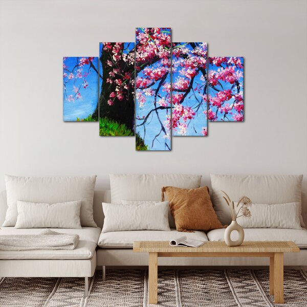 Kép festett cseresznyevirágok (150x105 cm)