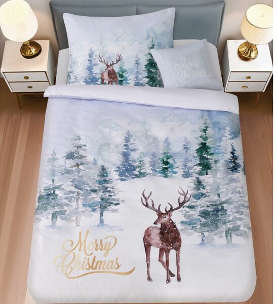 3 részes ágyneműgarnitúra Polycotton Szarvas 200x140cm+90x70cm TiaHome