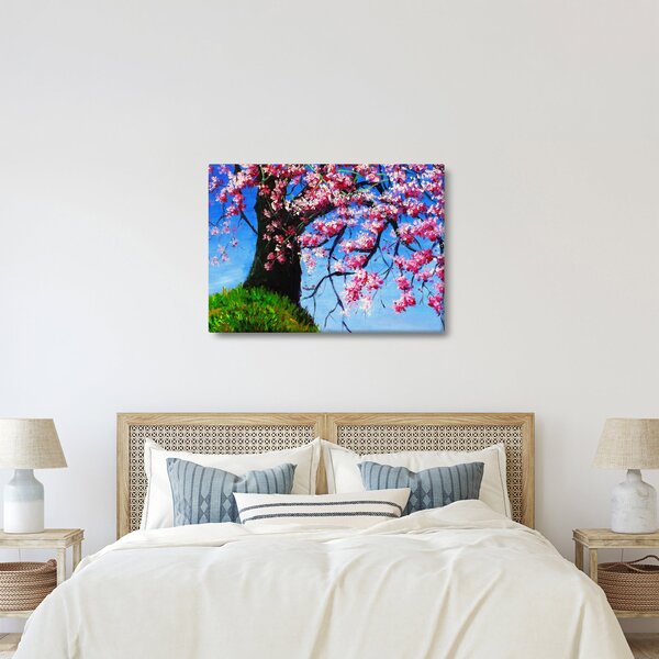 Kép festett cseresznyevirágok (70x50 cm)