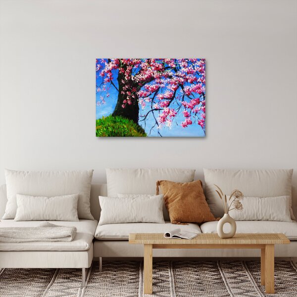 Kép festett cseresznyevirágok (70x50 cm)