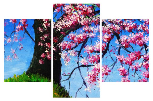 Kép festett cseresznyevirágok (90x60 cm)