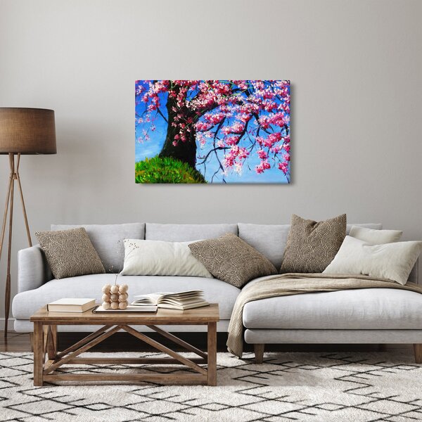 Kép festett cseresznyevirágok (90x60 cm)
