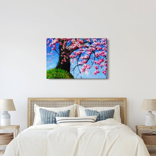 Kép festett cseresznyevirágok (90x60 cm)