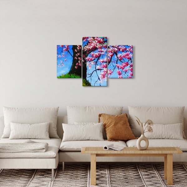 Kép festett cseresznyevirágok (90x60 cm)