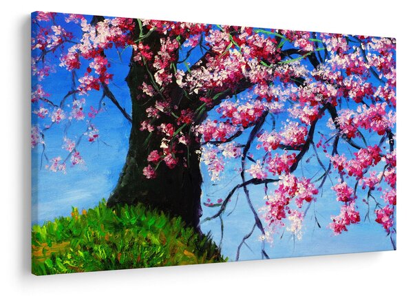 Kép festett cseresznyevirágok (90x60 cm)