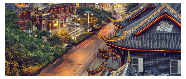 Kép - Qintai Road, Chengdu, Kína (120x50 cm)