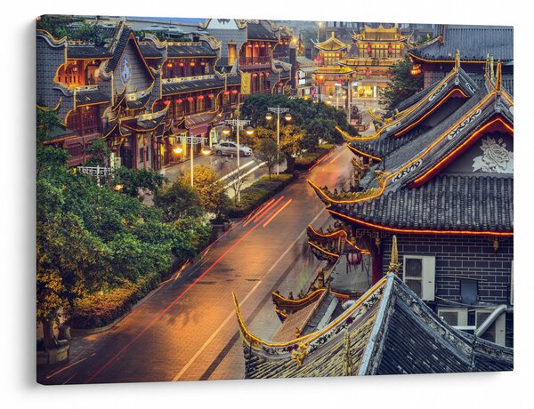 Kép - Qintai Road, Chengdu, Kína (70x50 cm)