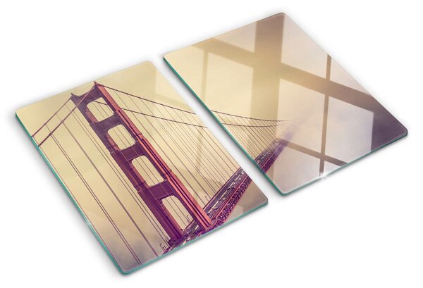 Edzett üveg vágódeszka Vintage Golden Gate híd
