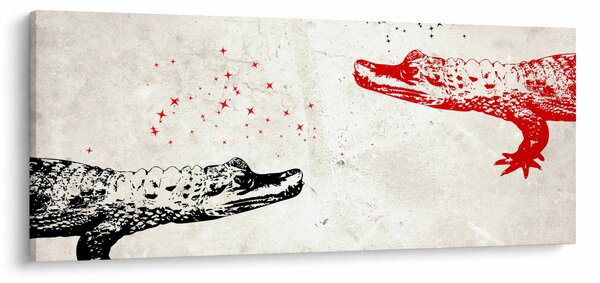 Kép - krokodilok (120x50 cm)