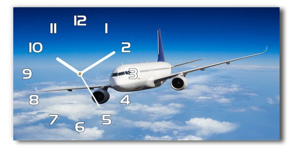 Négyszögletes üvegóra vízszintesen Plane a levegőben