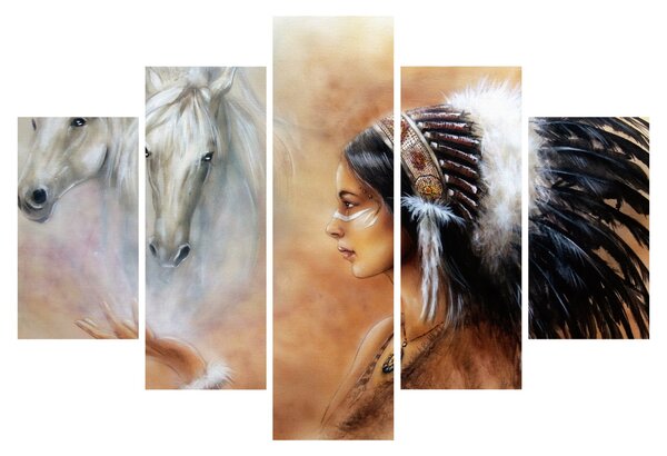 Kép - Indiánok varázslata (150x105 cm)