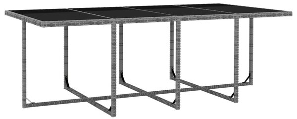 13 részes antracitszürke polyrattan étkezőgarnitúra párnákkal