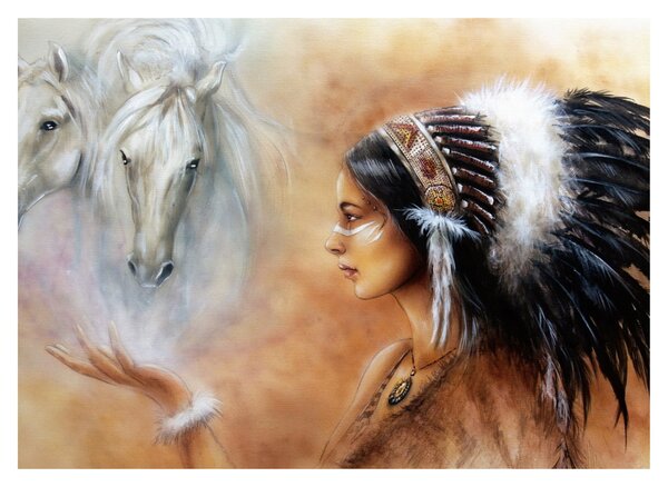 Kép - Indiánok varázslata (70x50 cm)