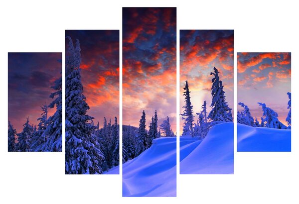 Kép - Téli szürkület (150x105 cm)
