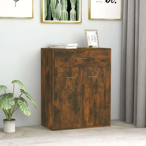 VidaXL füstös tölgy színű szerelt fa tálalószekrény 60 x 30 x 75 cm
