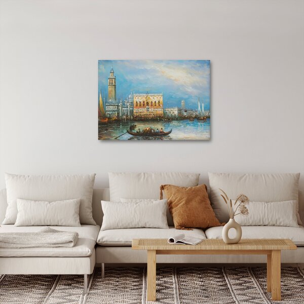 Kép - gondola Velencén áthaladva, olajfestmény (70x50 cm)