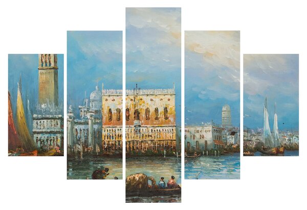 Kép - gondola Velencén áthaladva, olajfestmény (150x105 cm)