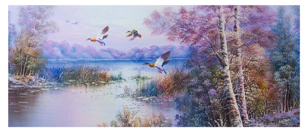 Kép - ősz jön, olajfestmény (120x50 cm)