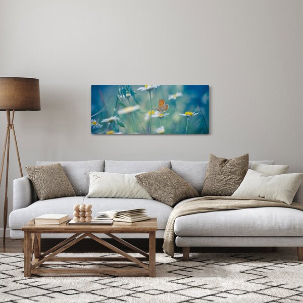 Kép - pillangó a százszorszépen (120x50 cm)